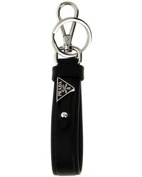 Prada - Saffiano Keyring - Lyst