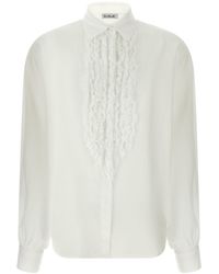 SOSUE - 'antonia Slim Ruffle' Shirt - Lyst