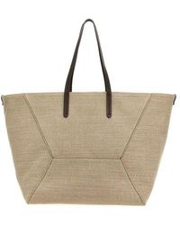 Brunello Cucinelli - Canvas Large Shopping Bag - Lyst