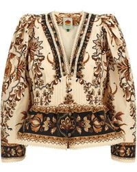 FARM Rio - 'majestic Garden Sand' Blouse - Lyst