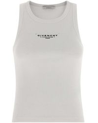 Givenchy - Slim Tank Top With Logo Print-Donna - Lyst