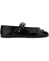 Miu Miu - Ballet Flats 'Buckle And Bow' - Lyst