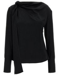 Givenchy - Viscose Blouse Camicie Nero-Donna - Lyst