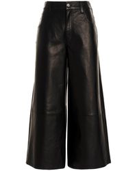 Etro - Leather Culotte Trousers - Lyst