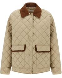 Miu Miu - Blouson Mit Wildlederdetail - Lyst