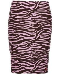 The Attico - Gonna mini zebrata - Lyst