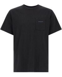 Patagonia - T-Shirt 'Boardshort Logo Pocket Responsibili-Tee' - Lyst