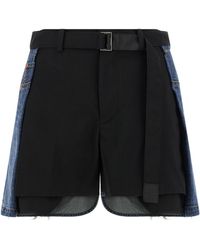 Sacai - Wool Insert Shorts - Lyst