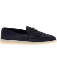 Prada - Loafer Mit Emailliertem Triangolo-Logo - Lyst