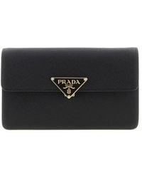 Prada - Saffiano Leather Triangle-Logo Mini Bag - Lyst