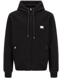 Dolce & Gabbana - Logo Plaque Hoodie - Lyst