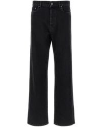Miu Miu - Jeans Mit Logoaufnäher - Lyst