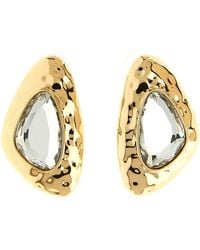 Self-Portrait - Self-Portrait Statement Earrings With Hammered Finish - Lyst