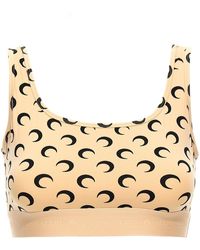 Marine Serre - Cropped-Top "Moon Printed Jersey" - Lyst
