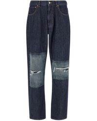 MM6 by Maison Margiela - Patchwork Insert Jeans - Lyst