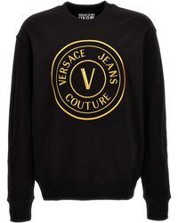 Versace - Sweatshirt Mit Logostickerei - Lyst