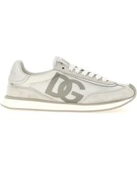 Dolce & Gabbana - Low-Top Sneakers With Maxi Dg Logo - Lyst