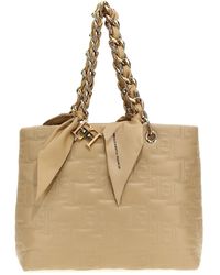 Elisabetta Franchi - Logo Quilted Large Shopping Bag - Lyst