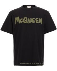 Alexander McQueen - T-Shirt Mit Logodruck - Lyst