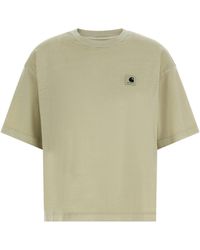Carhartt - T-Shirt Mit Gewebtem Logo-Patch - Lyst