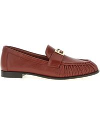Fendi - "Baguette" Leather Loafers - Lyst