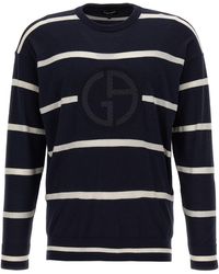 Giorgio Armani - Logo Embroidery Sweater - Lyst