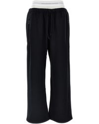 T By Alexander Wang - 'wide Leg W/ Logo Elastic Exposed Brief' joggers - Lyst