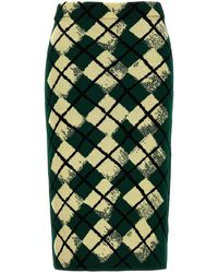 Burberry - Argyle Pattern Skirt - Lyst