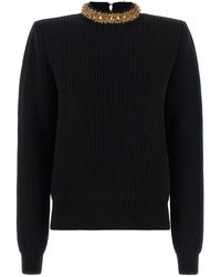 Balmain - 'Rocaille' Bead Sweater - Lyst