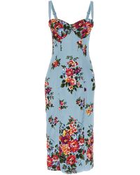 Dolce & Gabbana - Viscose Midi Dress - Lyst