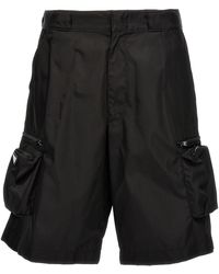 Prada - Cargo Re-nylon Bermuda Shorts - Lyst