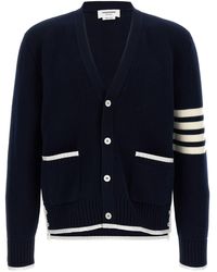 Thom Browne - '4 Bar' Woll -Strickjacke - Lyst