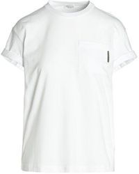 Brunello Cucinelli - T-shirt girocollo taschino - Lyst