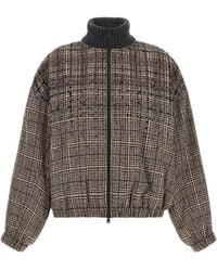 Brunello Cucinelli - Sequin Check Bomber Jacket - Lyst