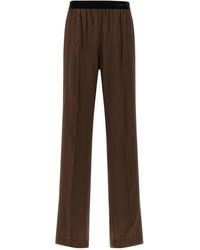 Tom Ford - Silk Trousers With Logo Waistband - Lyst