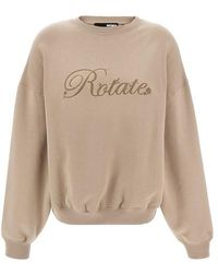 ROTATE BIRGER CHRISTENSEN - 'Heavy Sweat Crewneck' Sweatshirt - Lyst