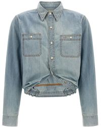 R13 - Wrap Around Denim Shirt - Lyst