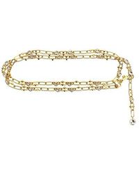Alessandra Rich - Chain And Crystal Belt - Lyst