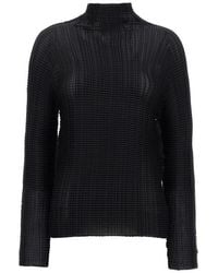 Issey Miyake - Top 'Wooly Pleats' - Lyst
