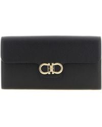 Ferragamo - 'gancini' Wallet On Chain - Lyst