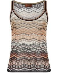 Missoni - Tank Top Chevron Lamé - Lyst
