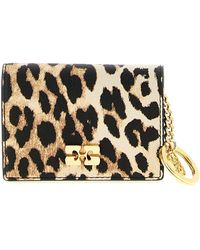 Ganni - 'leopard' Print Card Holder - Lyst