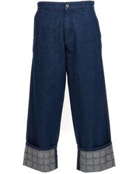 JW Anderson - 'logo Grid Turn Up Workwear' Jeans - Lyst