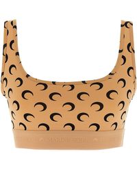 Marine Serre - 'moon Printed Jersey' Cropped Top - Lyst