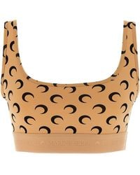 Marine Serre - 'moon Printed Jersey' Cropped Top - Lyst