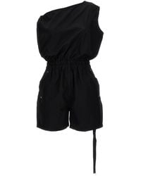 Rick Owens - One-shoulder Short Cotton Jumpsuit - Lyst