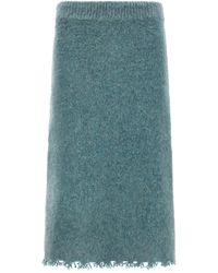 Jil Sander - Skirt 'Midi Skirt W/ Frayed Edge' - Lyst