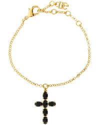 Dolce & Gabbana - Crystal Cross Bracelet - Lyst