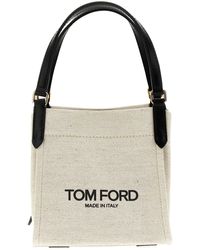 Tom Ford - Handtasche Aus Canvas Mit Logo - Lyst