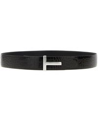 Tom Ford - Reversible Crocodile Leather Belt - Lyst